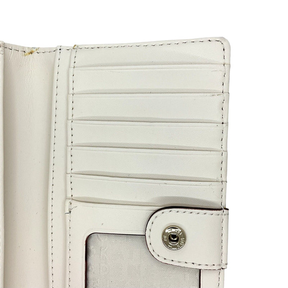 Kate Spade Wallet Pond Stacy Crosshatch Leather Soft Aubergine Wine - Picture 5 of 8